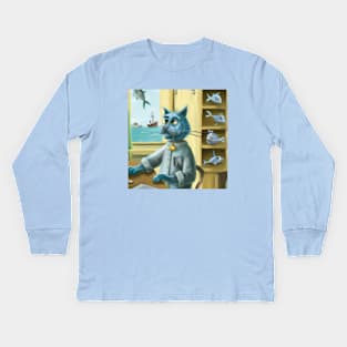 Cat Manager is in Charge of Fish Shipments Kids Long Sleeve T-Shirt